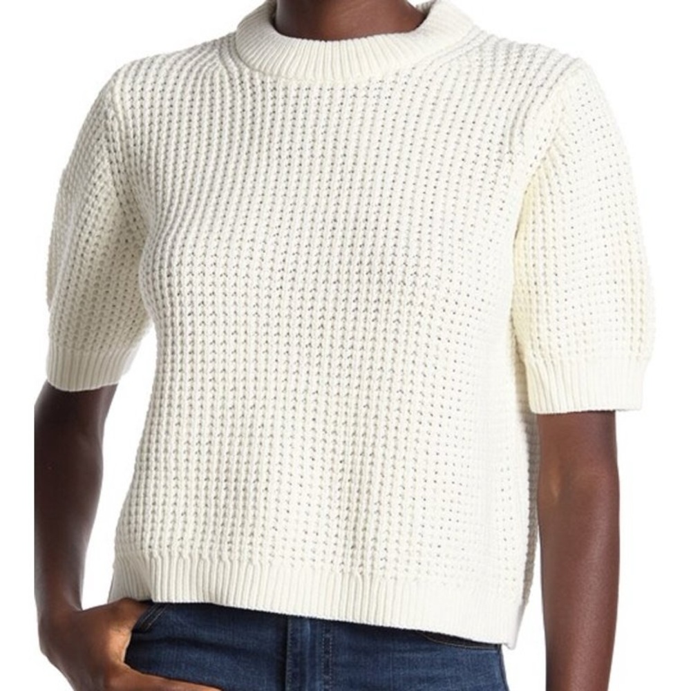 French Connection White Cotton Chunky Luna Sweater Size M
